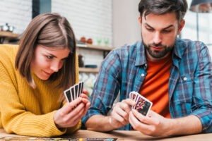 couple playing cards